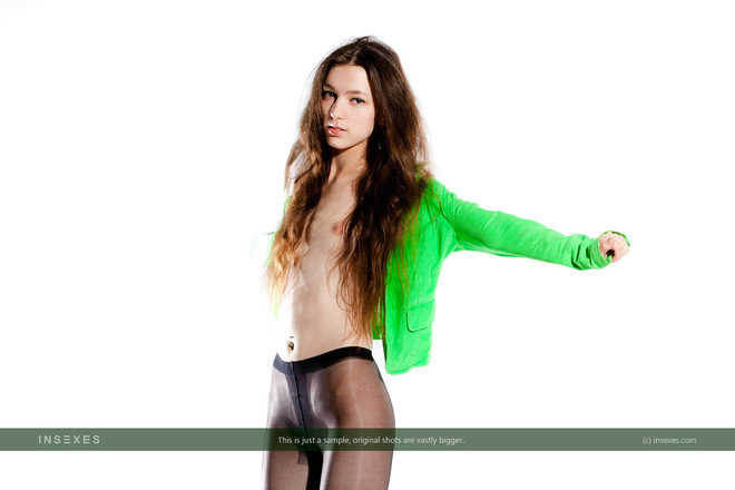 Green Jacket - Nylon Pantyhose - picture 14