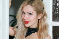 Blonde Genevieve in Black Stockings - pics 07