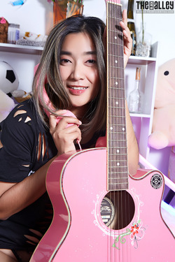 Asian Chick with her Pink Guitar - pics 02