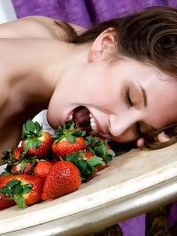 Sweet Naked Babe Loving Berry