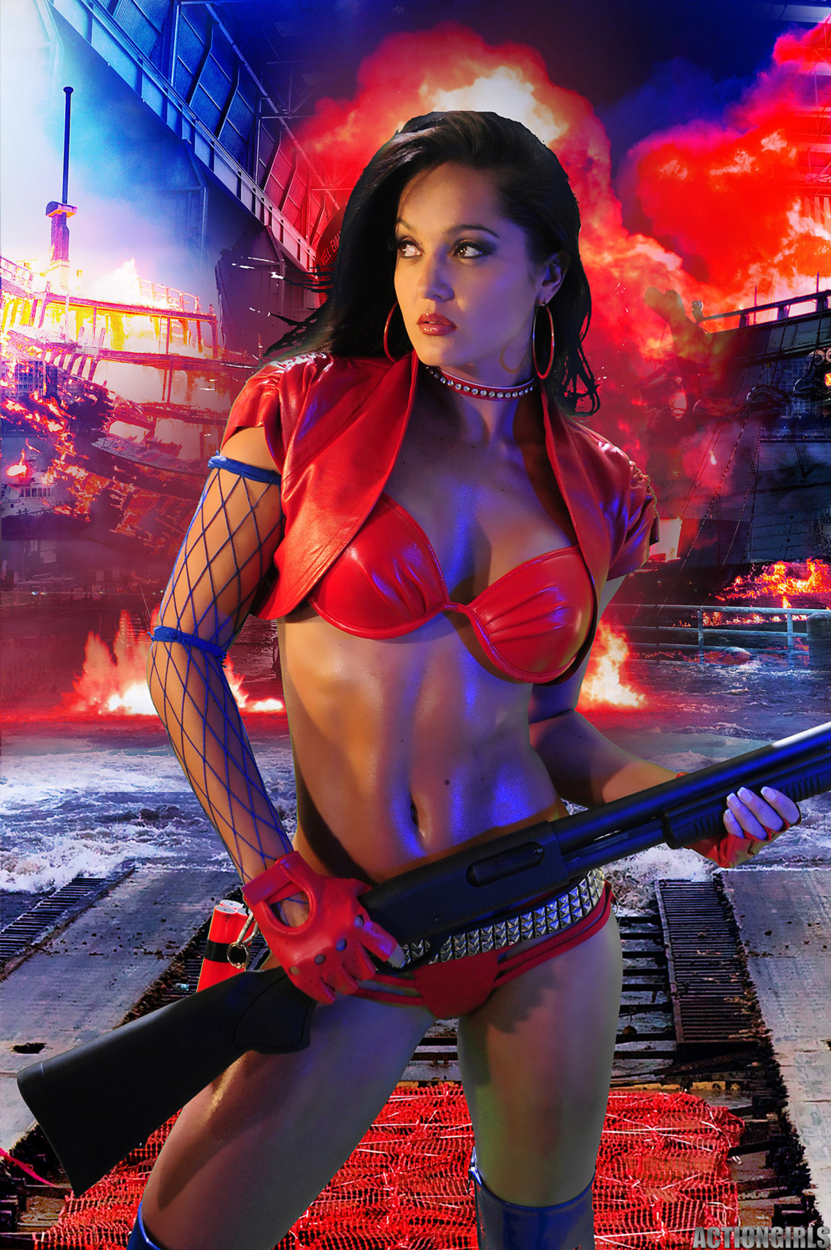Action Girl Tahiticora in Red Latex - picture 00
