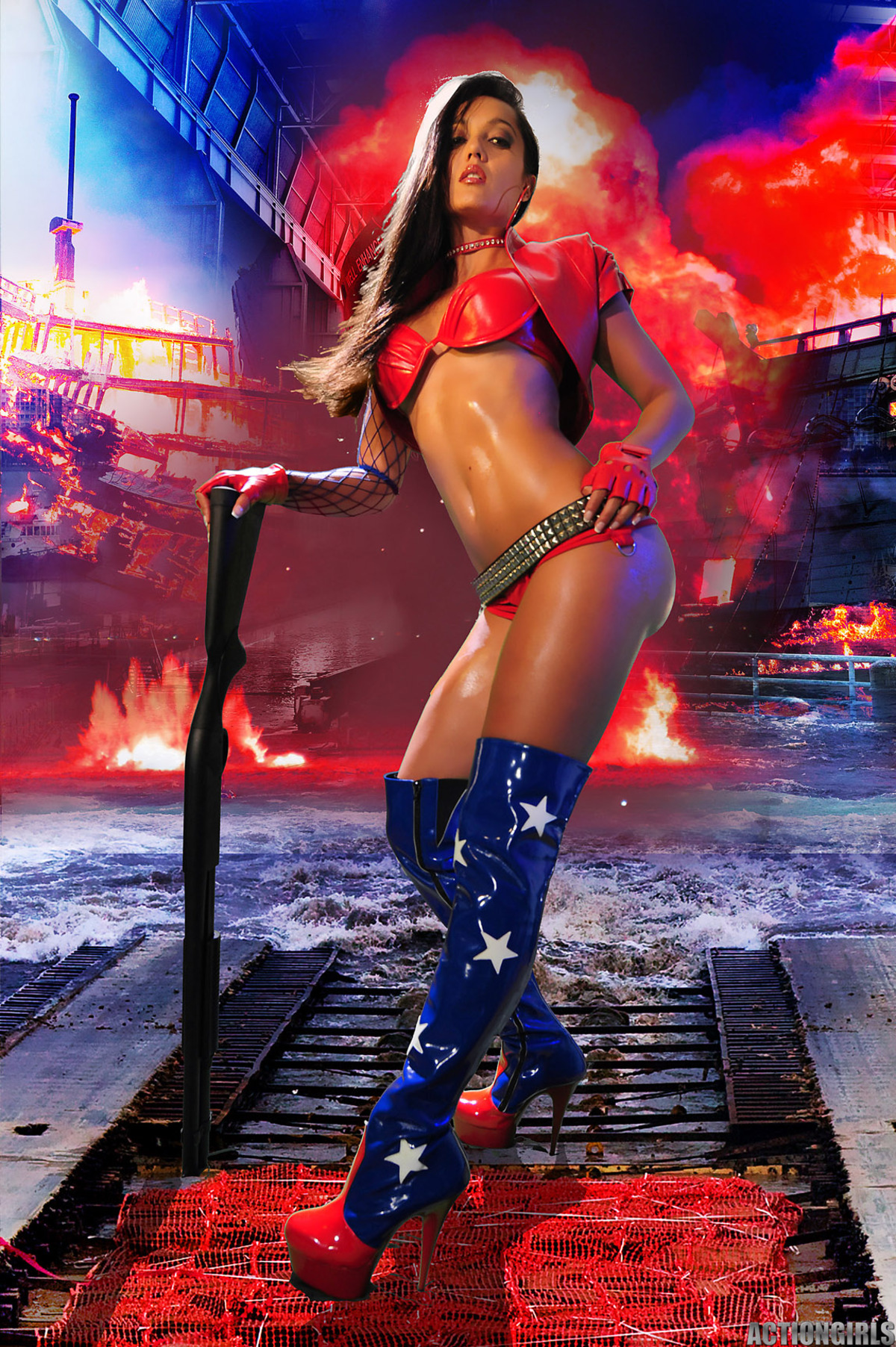 Action Girl Tahiticora in Red Latex - picture 02