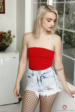 Stevie Grey's Pink Pussy in Fishnet - pics 00