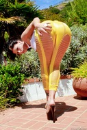 Dirty Milf in Ripped Yellow Pants - pics 01