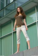 Tall Busty Model Susann Strips - pics 00