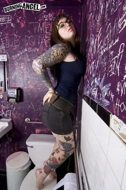 Adahlia Sensual Bathroom Striptease - pics 00