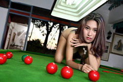 Busty Asian Linlin - Pool Table - pics 08