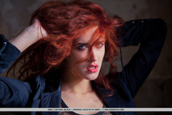 Redhead Whore Black Leather - pics 00