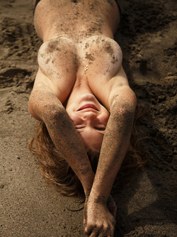 Amazing Amateur Beauty Tatiana stripping Naked at the Beach
