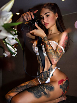 Incredibly Hot Dutch Model with Colorful Tattoos Elizabeth Definy